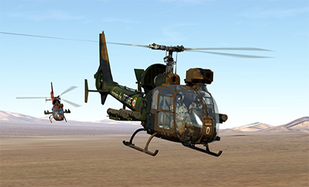 El helicóptero militar biplaza Aérospatiale SA 342M Gazelle